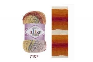 Alize Cotton Gold Batik - muestra de color degradado