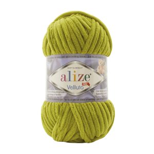 Alize Velluto - hilo de felpa, muestra de color