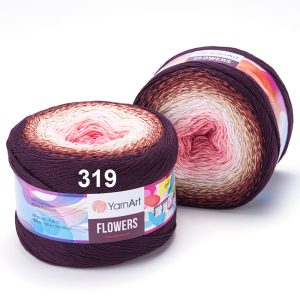YarnArt Flowers - muestra de color a rayas