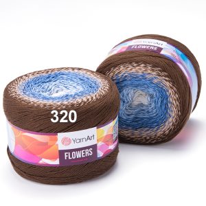 YarnArt Flowers - muestra de color a rayas