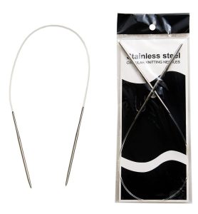 Agujas de tejer circulares 40cm con cable de silicona
